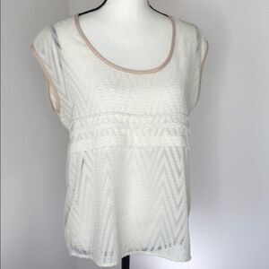 Maeve Anthropologie Sheer Sleeveless Blous…